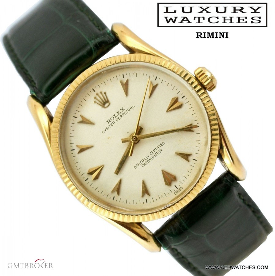 Rolex BOMBAY LUGS 6593 OYSTER PERPETUAL YELLOW GOLD 1957 nessuna 439223