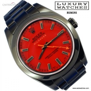 Rolex Milgauss 116400 Red dial trattamento DLC PVD Black nessuna 615501