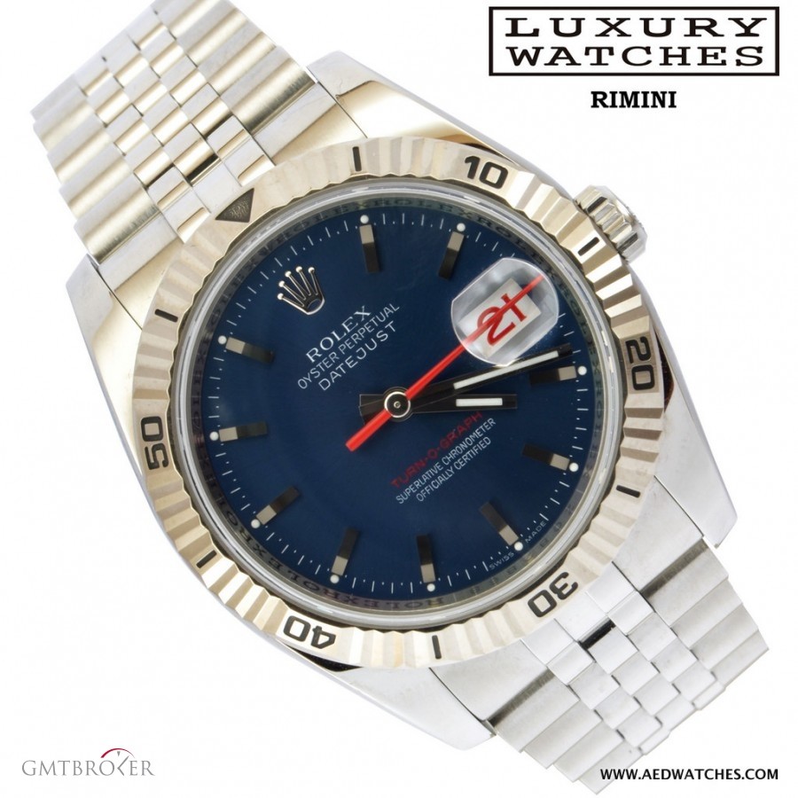 Rolex Datejust 116264 Turn-o-Graph Blue Dial Full Set Li nessuna 515185