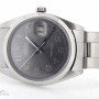 Rolex Mens  Stainless Steel Oysterdate Watch wSlate Dial