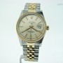Rolex Mens  Date 2tone 14k Yellow GoldSS Watch w Silver