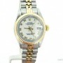 Rolex Ladies  Datejust Date 2tone 18K GoldSS Watch wWhit