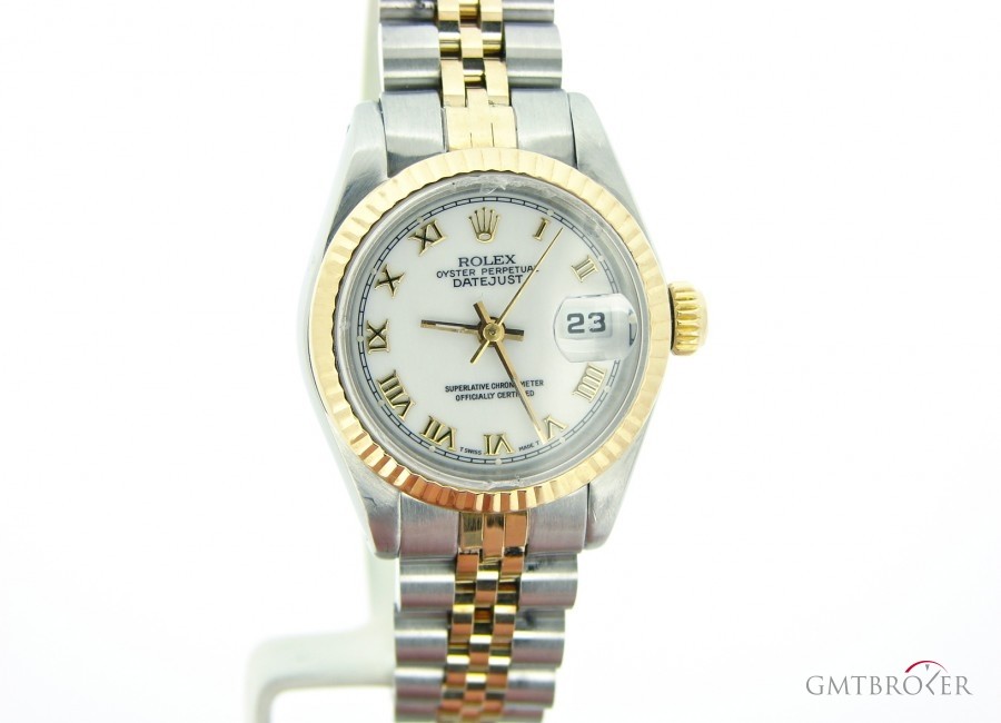 Rolex Ladies  Datejust Date 2tone 18K GoldSS Watch wWhit 69173 213409