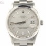 Rolex Mens  Stainless Steel Date Watch wSilver Dial 1500