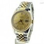 Rolex Mens  Date 2tone 18k Yellow GoldSS Watch wGold Dia