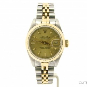 Rolex Ladies  Datejust 2tone 18k GoldSS Watch wGold Dial 69173 214693