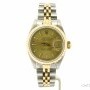 Rolex Ladies  Datejust 2tone 18k GoldSS Watch wGold Dial