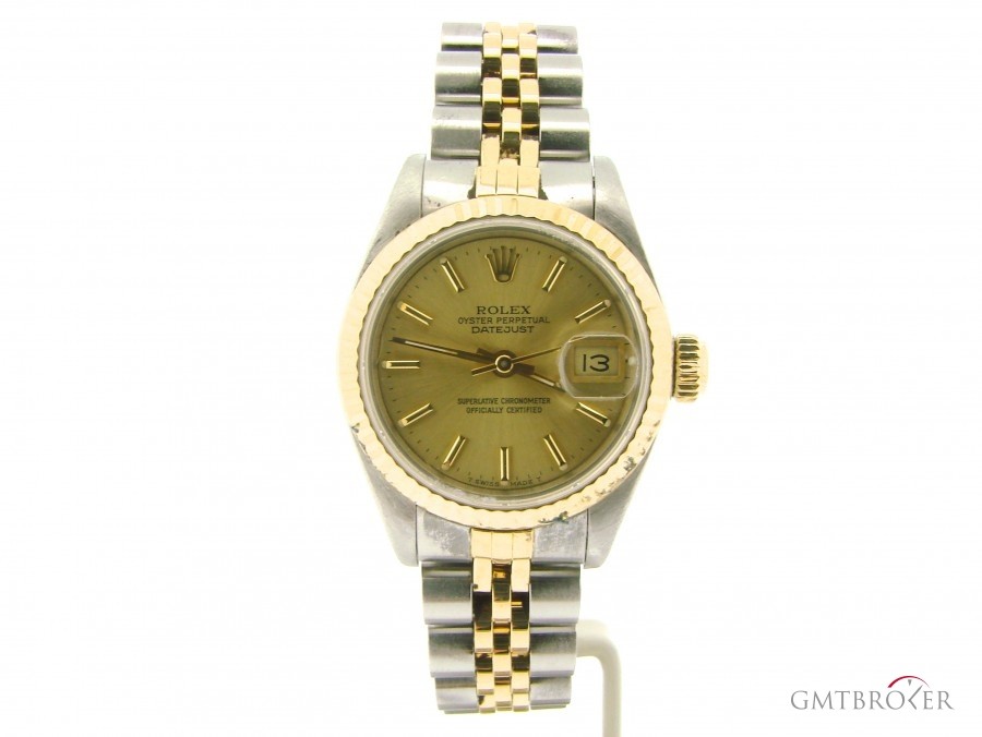 Rolex Ladies  Datejust 2tone 18k GoldSS Watch wGold Dial 69173 214693