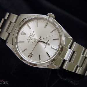 Rolex Mens  Air-King No Date Stainless Steel Watch wSilv 5500 248045