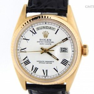 Rolex Mens Solid 18k Gold Day-Date President Watch wWhit 1803 247851