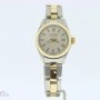 Rolex Ladies  Date 2tone 14k Yellow GoldSS Watch wSilver