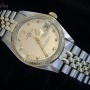 Rolex Mens  Date 2tone 14k Yellow GoldSS Watch wGold Dia