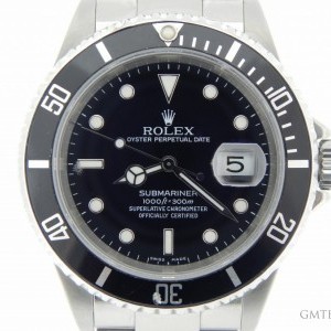 Rolex Mens  Stainless Steel Submariner Date Watch wBlack 16610T 246685