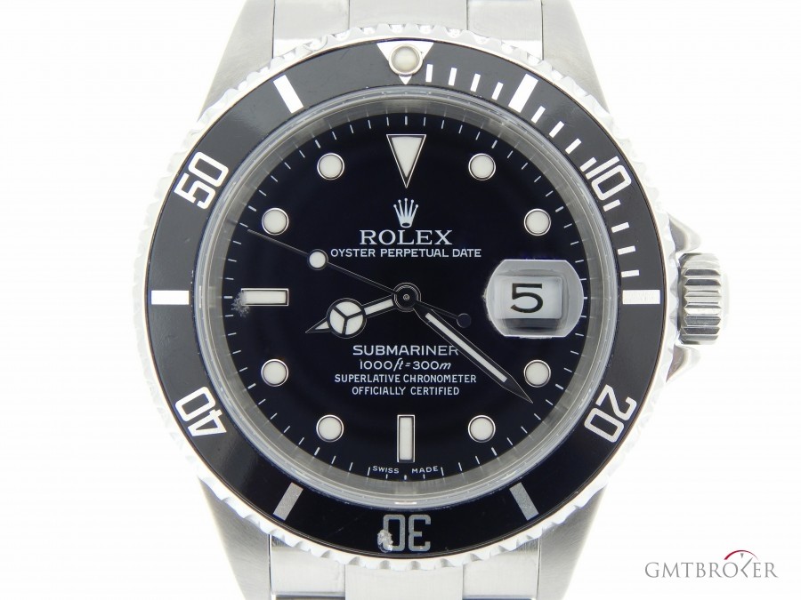 Rolex Mens  Stainless Steel Submariner Date Watch wBlack 16610T 246685