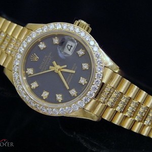 Rolex Ladies Rolex Datejust 18k Gold President Diamond W nessuna 212779