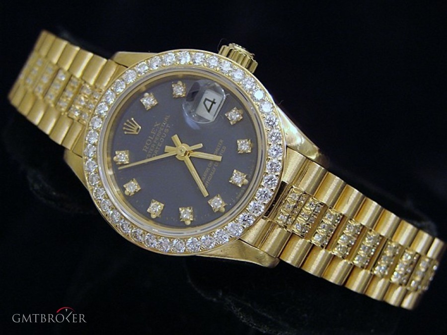 Rolex Ladies Rolex Datejust 18k Gold President Diamond W nessuna 212779