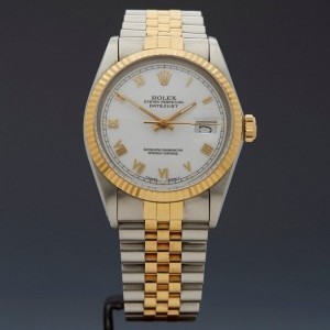 Rolex Datejust 36mm Stainless Steel18k Yellow Gold 16013 16013 414635