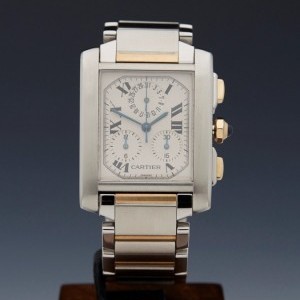 Cartier Tank Francaise 28mm Stainless Steel18k Yellow Gold W51004Q4 371027