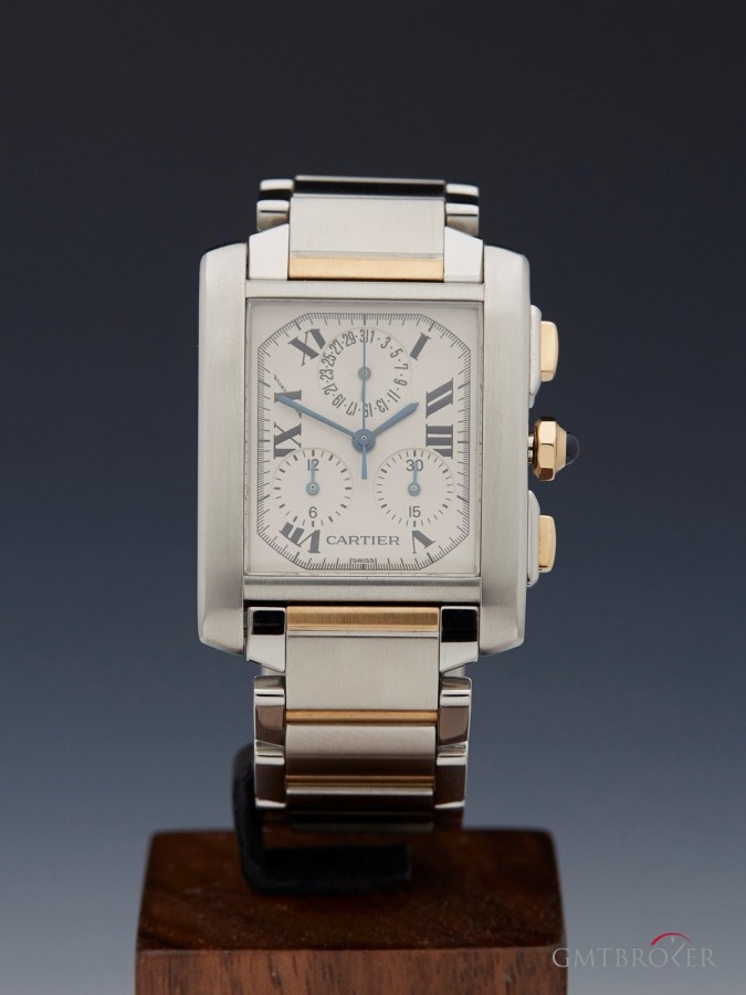 Cartier Tank Francaise 28mm Stainless Steel18k Yellow Gold W51004Q4 371027