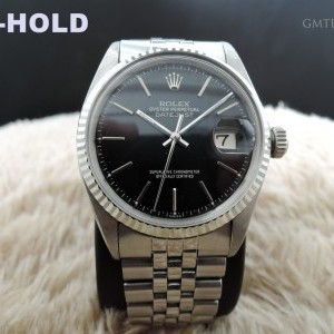 Rolex Datejust 1601 Ss Glossy Black Dial With Jubilee Ba 1601 479153