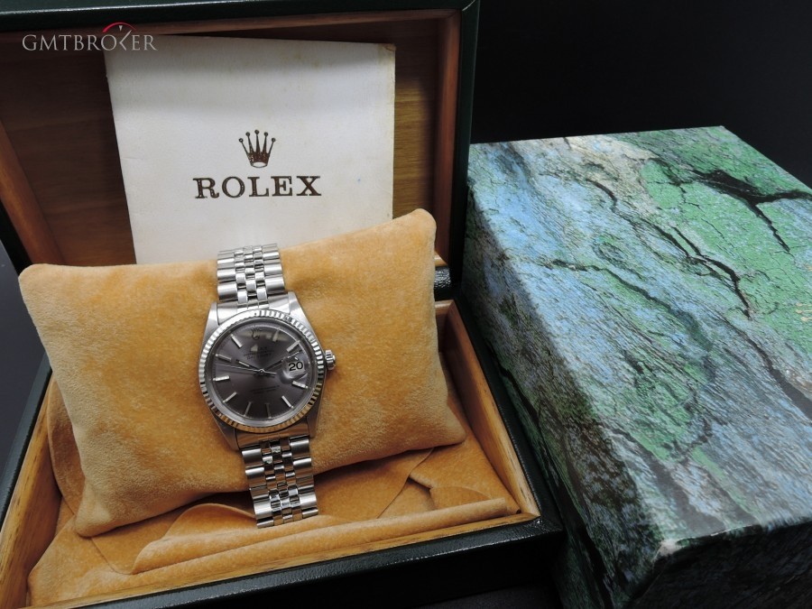 Rolex Datejust 1601 Ss Original Purplish Grey Dial With 1601 627273