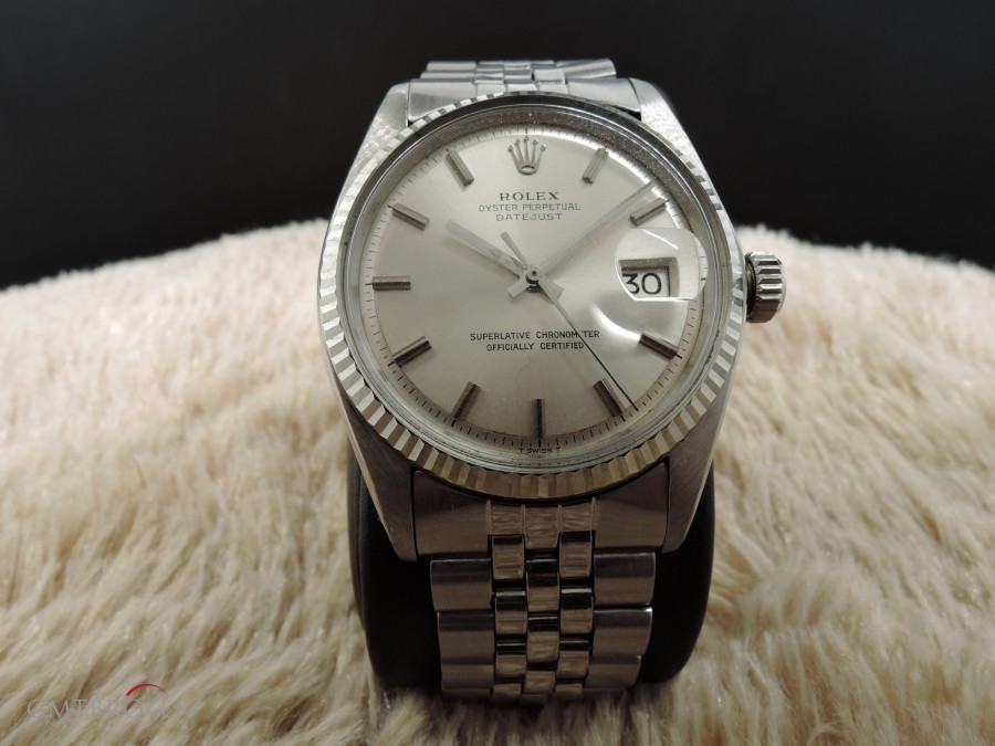 Rolex Datejust 1601 Ss Original Silver no Lume Dial With 1601 437761