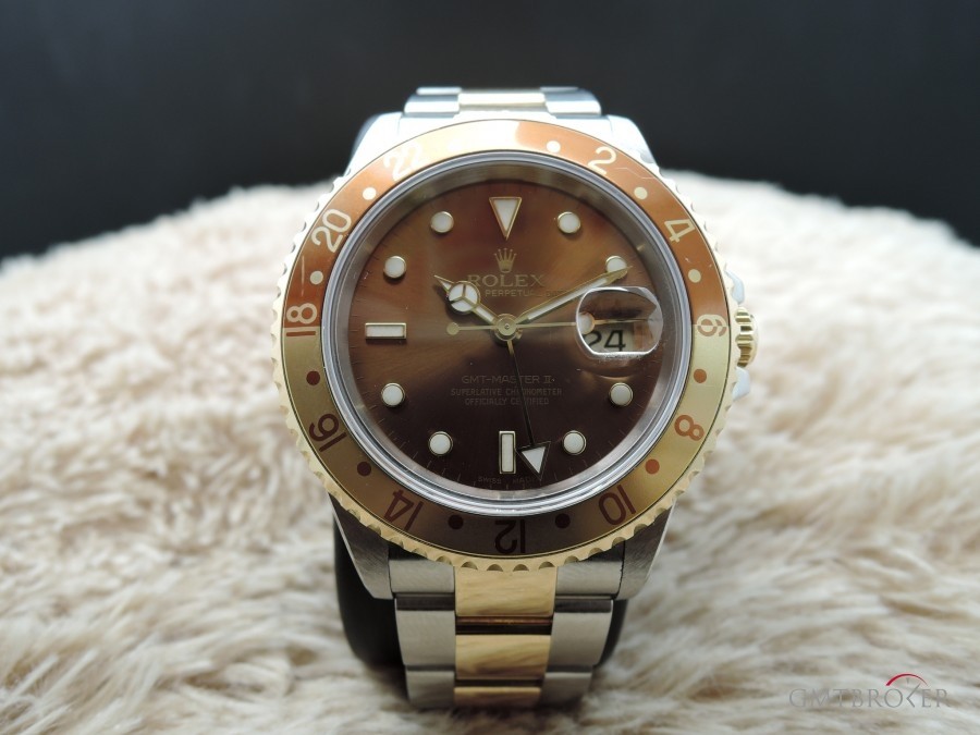 Rolex Gmt Master 2 2-tone 16713 With Tiger Eye Dial 16713 575491