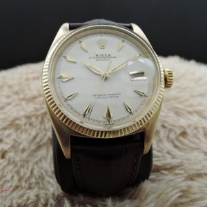 Rolex Datejust 6605 9k Yellow Gold With Creamy Dial  Fli 6605 377287