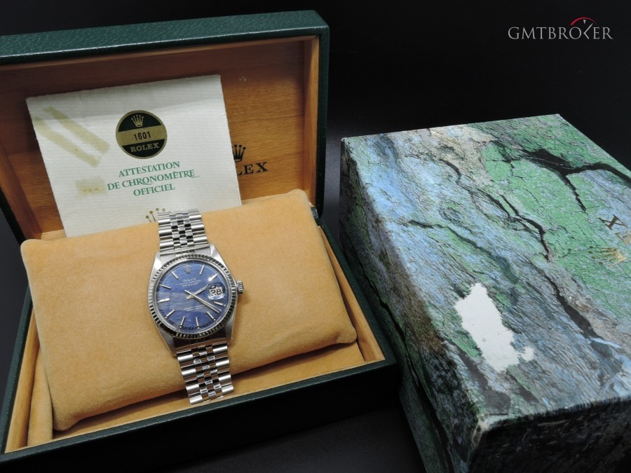 Rolex Datejust 1601 Ss With Original Blue Texture Dial W 1601 436613