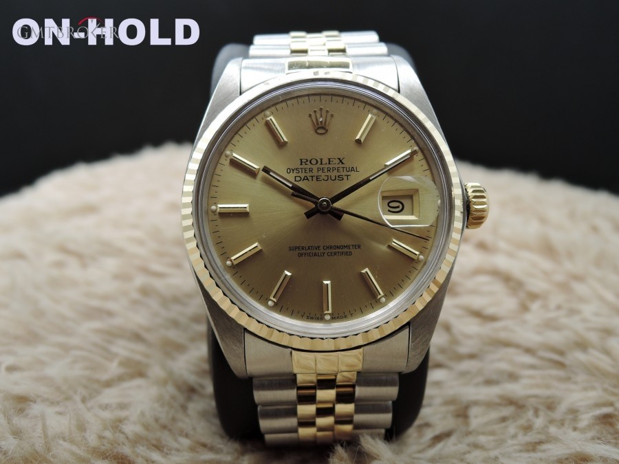 Rolex Datejust 16013 2-tone Ssgold Original Gold Dial 16013 594389