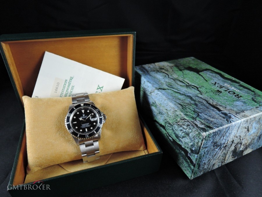 Rolex Submariner 16610 Black Dial Black Bezel With Box A 16610 227443