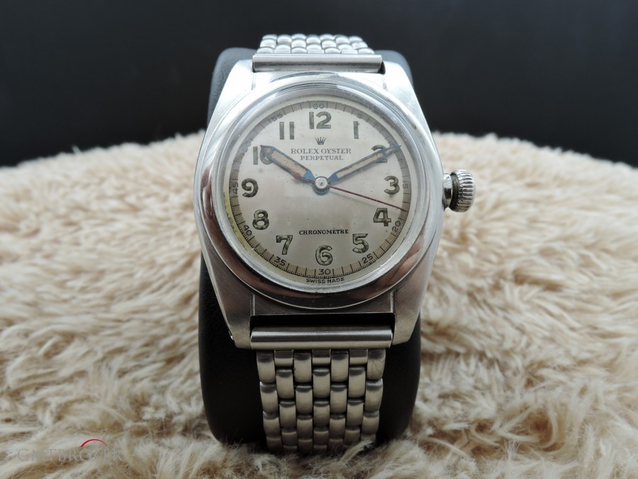 Rolex Bubbleback 2940 With Silver Arabic Dial And Pencil 2940 416429