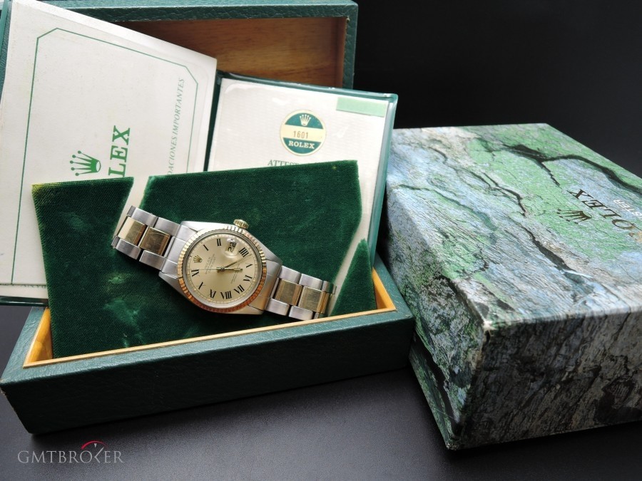 Rolex Datejust 1601 2-tone Ssgold Original Roman Dial Wi 1601 603591
