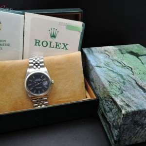 Rolex Datejust 1601 Stainless Steel Original Blue Dial W 1601 607065