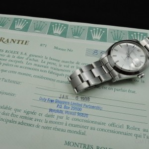 Rolex Oyster Date 6694 Original Silver Dial With Paper 6694 658439