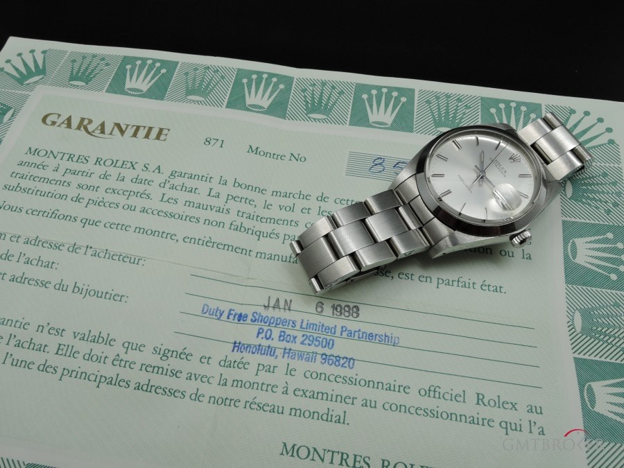Rolex Oyster Date 6694 Original Silver Dial With Paper 6694 658439