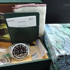 Rolex 2003  Submariner 16610 Black Dial With Box And Pap 16610 654707