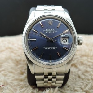 Rolex Datejust 1603 Ss Original Blue Dial With Solid Jub 1601 590549