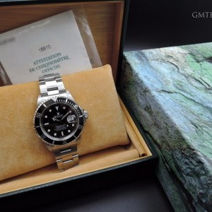 Rolex Submariner 16610 Black Dial Black Bezel With Box A 16610 487757