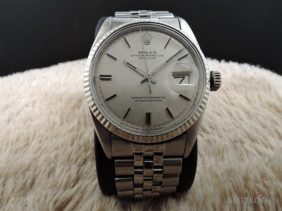 Rolex Datejust 1601 Ss Original Silver Tapestry Dial Wit 1601 577457