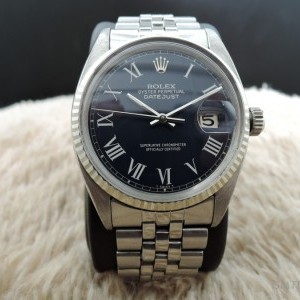 Rolex Datejust 1601 Ss Blue Roman Dial With Jubilee Band 1601 479211