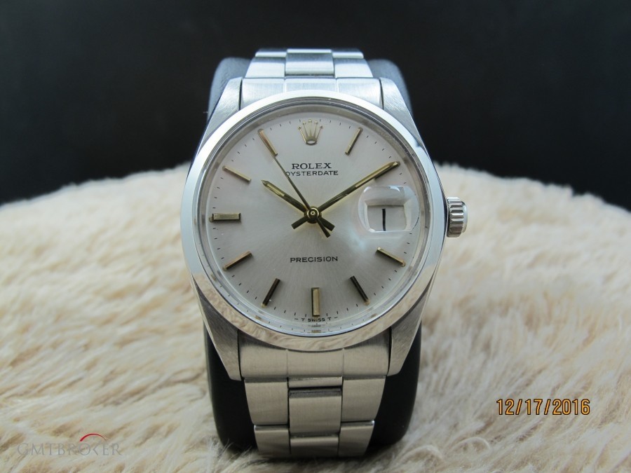 Rolex Oyster Date 6694 Original Silver Dial With Gold Ma 6694 704501