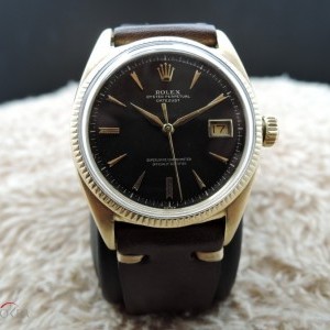 Rolex Datejust 6605 18k Yellow Gold With Gilt Dial 6605 573485