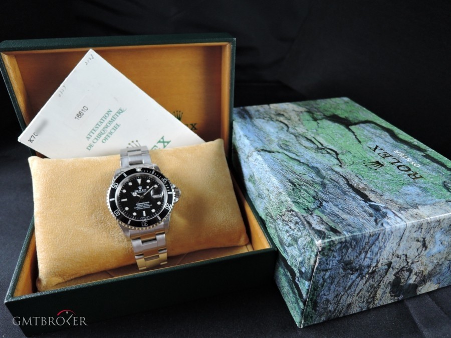 Rolex Submariner 16610 Black Dial Black Bezel With Box A 16610 227579