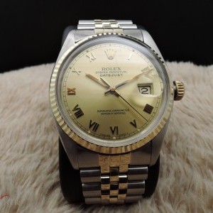 Rolex Datejust 16013 2-tone Ss18k Original Gold Roman Di 16013 510987
