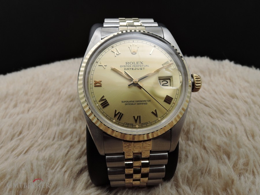 Rolex Datejust 16013 2-tone Ss18k Original Gold Roman Di 16013 510987