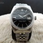 Rolex Datejust 1601 Ss Original Glossy Black Dial With J