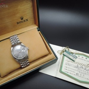 Rolex Datejust 1601 Ss Original Grey Dial With Box And P 1601 318585