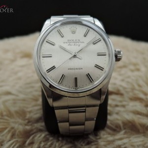 Rolex Air King 5500 Original Silver Linen Dial With Fold 5500 401117