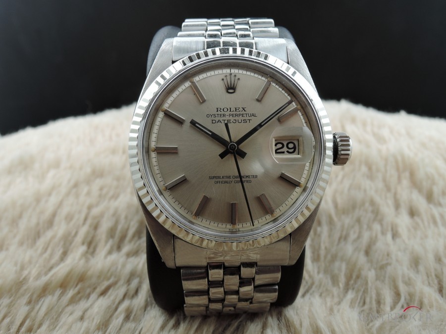 Rolex Datejust 1601 Ss Original Silver Dial With Folded 1601 635747